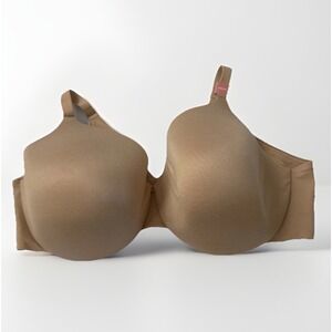 $65 New Cacique 48DDD Women's Beige Back Smoother Lightly Lined Underwire Bra
